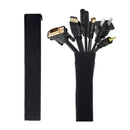 Cable Management Sleeve Cords Organizer Wire Hider Protector Flexible Cable Sleeve Wrap Cover for Office/ Computer / Home
