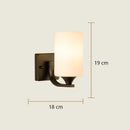 Decoration Loft Indoor Wall Lamp Glass Shade for Bedroom Stair Modern Minimalist Bedside Lights Black E27 Base