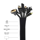 Cable Management Sleeve Cords Organizer Wire Hider Protector Flexible Cable Sleeve Wrap Cover for Office/ Computer / Home