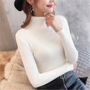 New Women Knitted Turtleneck Sweater Casual Soft Polo-neck Jumper Fashion Slim Femme Elasticity Pullovers Collar Style