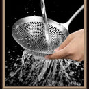 Stainless Steel Colander Strainer Soup Spoon Hot Pot Oil Filter Skimmer Mesh Long Wooden Handle Kitchen Sieves Scoop Tableware