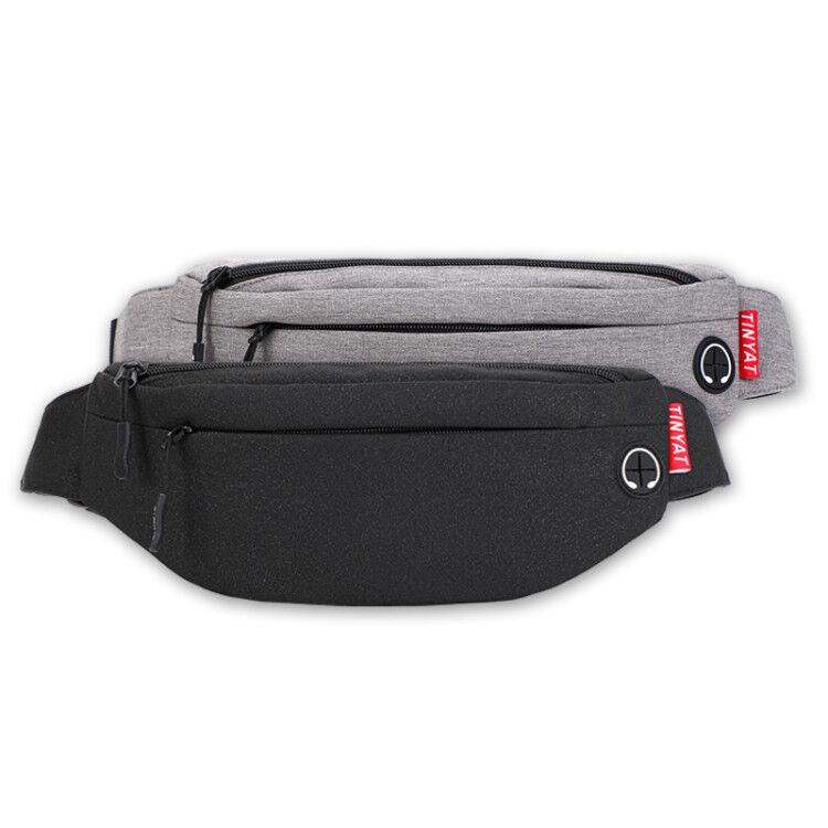 TINYAT Men Waist Bag Pack Purse Casual Large Phone Belt Bag Pouch Women's Canvas Travel Phone Bag Fanny Banana Bag Hip 4 Pockets