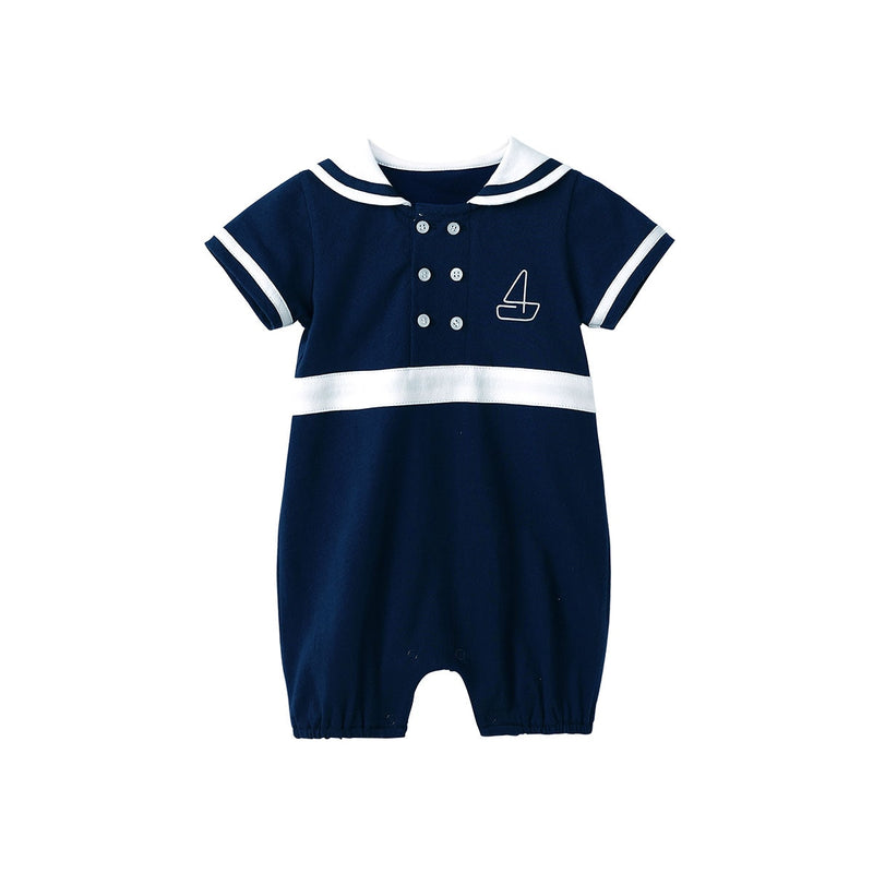 Pureborn Newborn Baby Romper Cotton Sailor Baby Clothes Holiday Romper for Baby Girls Boys Baby Jumpsuit