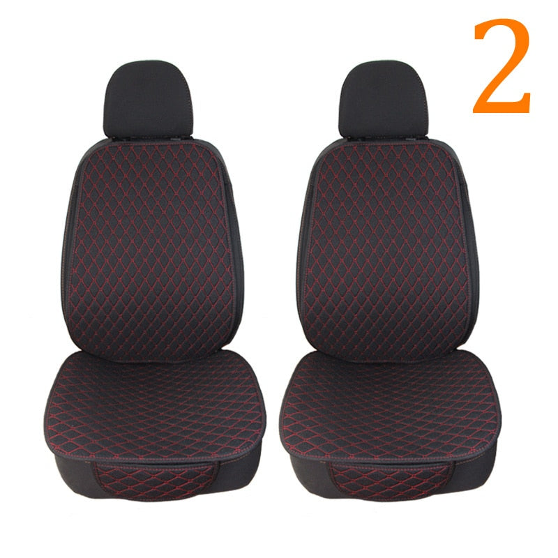 Car Seat Cover Protector Auto Flax Front Back Rear Backrest Linen Seat Cushion Pad for Automotive Interior Truck Suv Van