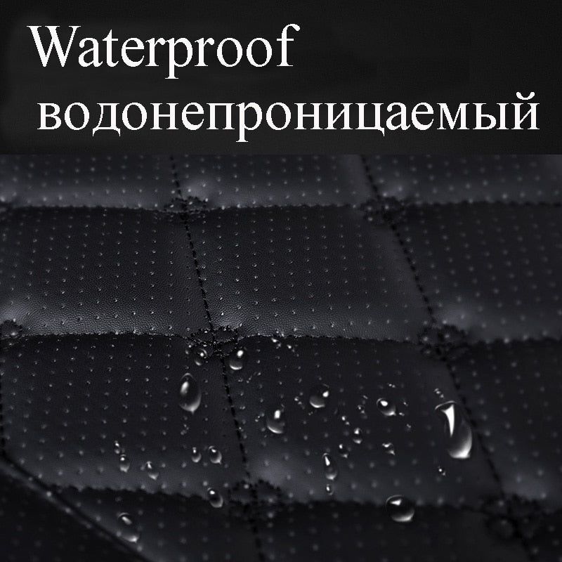 Waterproof Leather Car Seat Cover Protector Mat Universal Front Backret Breathable Car Van Auto Seat Cushion Protector Pad