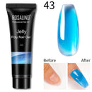 ROSALIND Pure Color Poly Nail Gel Jelly Polish 15ml Hybrid Varnishes Gel Nails Art Design Glitter Nail Polish UV Builder Lacquer