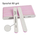 3/5/10Pcs Professional Nail File 80 100 180 Grit Unhas De Gel Nail Files Sandpaper Moon Style Acrylic Nail File Art Tools