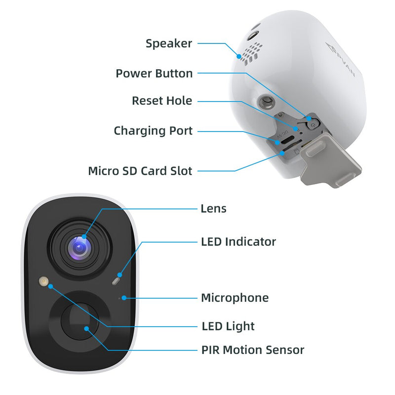 CPVAN Outdoor Solar IP Camera 1080P Wireless Home Security IP65 Spotlight Cam 2 Way Audio Night Vision WIFI CCTV Surveillance