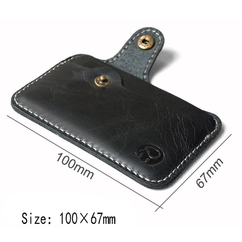 Leather Card Wallet Men Business Bank Card Holder Thin Credit Card Case Convenient Small Cards Pack Cash Pocket