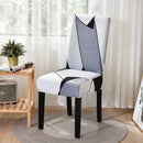 Square lattice printed stretch chair cover for dining room office banquet chair protector elastic material armchair cover