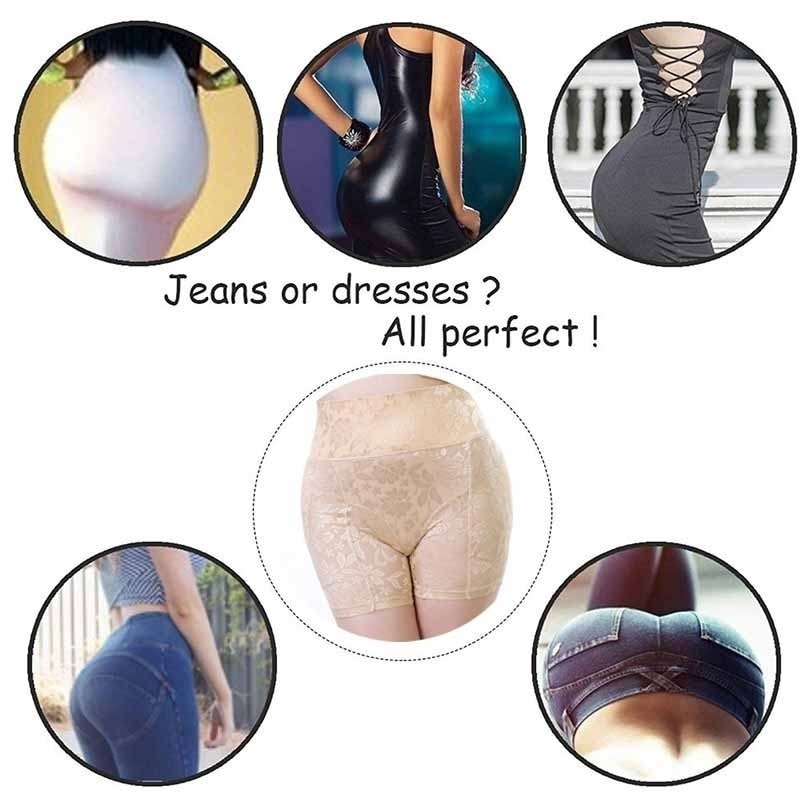 Women Sexy Push Up Padded Panties Lady Fake Ass Underwear Lace Padded Panties Buttock Shaper Butt Lifter Hip Enhancer Intimates