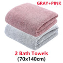 2/4 Pcs Bamboo Charcoal Coral Velvet Bath Towel For Adult Soft Absorbent Quick-Drying Towel Home Bathroom Microfiber Towel Sets