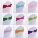 50pcs/lot Spandex Chair Sash Bands With Buckle Wedding Lycra Chair Band For Chair Cover Party Birthday Banquet Chair Decoration