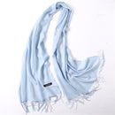 Solid Color Soft Women Scarf Cashmere-like Scarves Lady Thin Shawls Wraps Pashmina Femal Hijab Headband