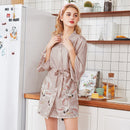 Fashion Women Mini Kimono Robe Lady Rayon Bath Gown Yukata Nightgown Sleepwear Sleepshirts Pijama Mujer Size M-XXL