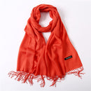 Solid Color Soft Women Scarf Cashmere-like Scarves Lady Thin Shawls Wraps Pashmina Femal Hijab Headband