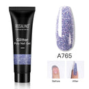 ROSALIND Pure Color Poly Nail Gel Jelly Polish 15ml Hybrid Varnishes Gel Nails Art Design Glitter Nail Polish UV Builder Lacquer
