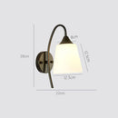 Decoration Loft Indoor Wall Lamp Glass Shade for Bedroom Stair Modern Minimalist Bedside Lights Black E27 Base