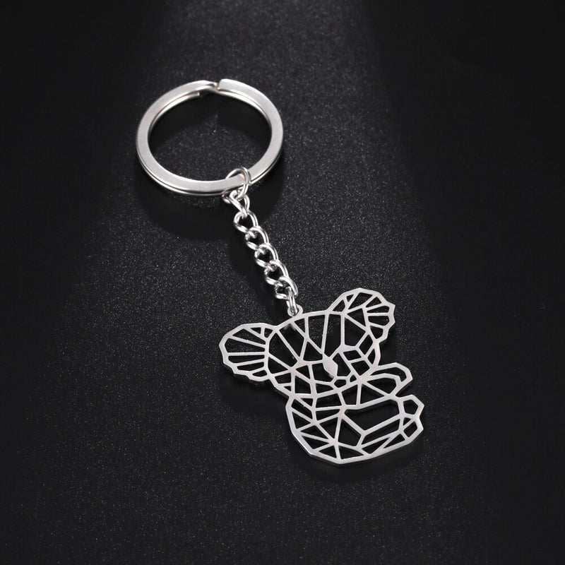 Skyrim Koala Protect Keychain Key Ring Holder Women Men Lovely Stainless Steel Car Keychains Memorial Gift Pendant For To Bag
