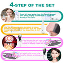 Ultrasonic Skin Scrubber Pore Cleaner 2+4 Kit Facial Ion Shovel Deep Face Cleaning Sonic Peeling Device Kit Blackhead Remover