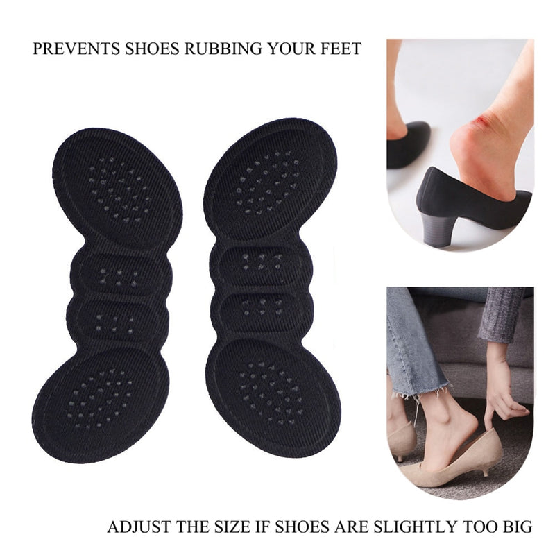 1Pair High Heel Insoles Butterfly Adjust Size Heel Liner Grips Protector Sticker Heel Pad Foot Care Anti Keep Abreast Heel Pads