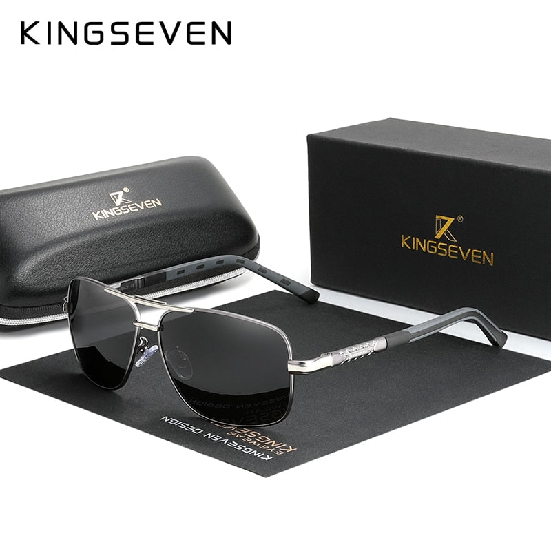 KINGSEVEN Aluminum Brand Pilot Polarized Sunglasses Men Women Fashion Frame Male Sun Glasses For Driving Oculos de sol