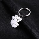 Teamer Cute Koala Pendant Keychain Stainless Steel Animal Keyring Bag Car Key Chain for Women Jewelry Accessories Gift wholesale