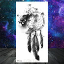 Owl Moth Jewelry Temporary Tattoo For Women Men Mandala Henna Flower Tattoo Mehndi Fake Pendants Geometric Tatoo Chest Back Lace