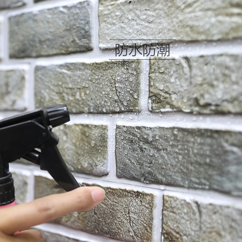 12/30pcs 3D Wall Sticker Marble Pattern PVC Waterproof Self-Adhesive Wall Paper 30x30cm Brick Grain Bathroom Wall Stickers