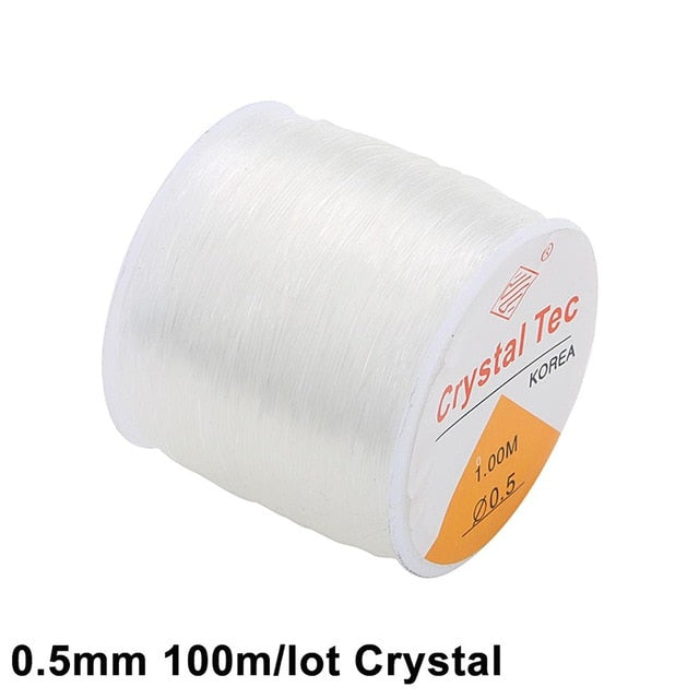 100M Plastic Crystal DIY Beading Stretch Cords Elastic Line Jewelry Making Supply Wire String jeweleri thread String Thread