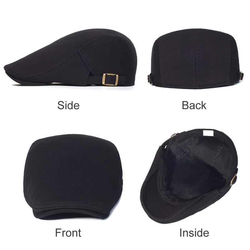 Comprar Middle-Aged Men Cap Autumn Winter Cotton Ear Protection Warm Plaid  Beret Forward Cap Driver Ivy Hat Newsboy Caps for Men