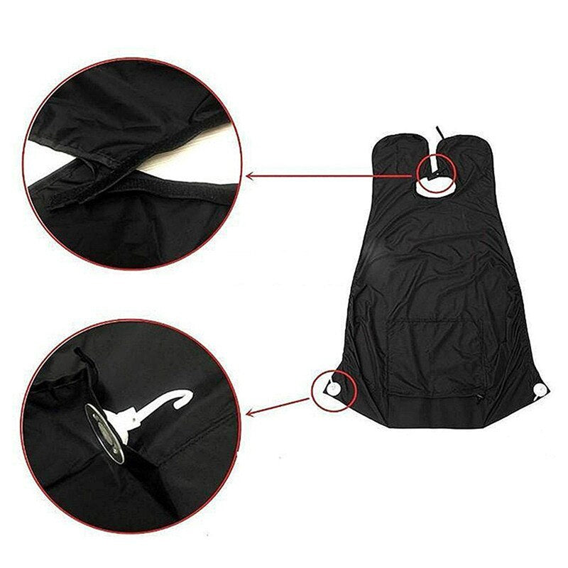 Shaving Wai Men's Style Apron Transparent Suction Cup Male Shaving Apron Bathroom Beard Catcher Care Clean Hair Holder Creative