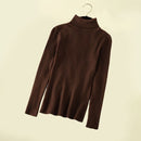 New Women Knitted Turtleneck Sweater Casual Soft Polo-neck Jumper Fashion Slim Femme Elasticity Pullovers Collar Style