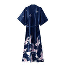 Fashion Women Mini Kimono Robe Lady Rayon Bath Gown Yukata Nightgown Sleepwear Sleepshirts Pijama Mujer Size M-XXL