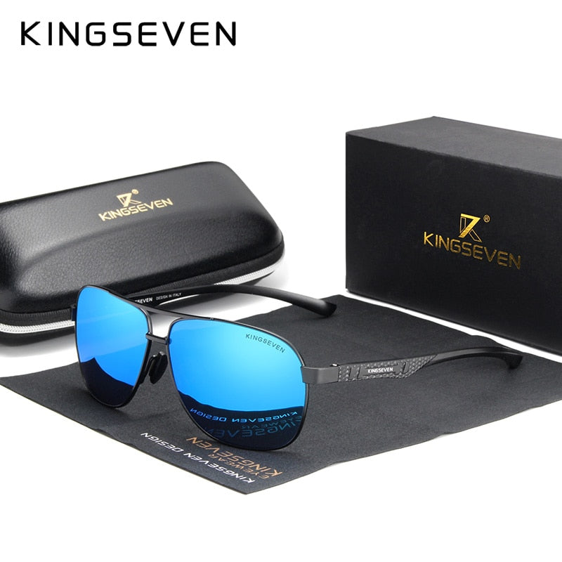 KINGSEVEN Brand Men Aluminum Sunglasses Polarized UV400 Mirror Male Sun Glasses Women For Men Oculos de sol