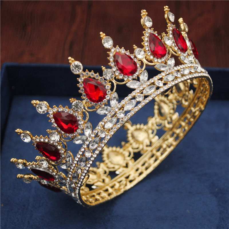 Crystal Vintage Royal Queen King Tiaras and Crowns Men/Women Pageant Prom Diadem Hair Ornaments Wedding Hair Jewelry Accessories