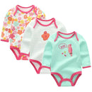 3pcs/lot long Sleeve Original Newborn Baby Bodysuit kids Clothing bebes Baby Boy Girl clothes set body suits