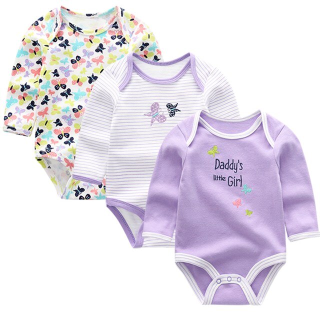 3pcs/lot long Sleeve Original Newborn Baby Bodysuit kids Clothing bebes Baby Boy Girl clothes set body suits