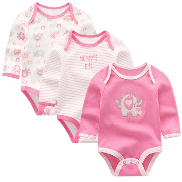 3pcs/lot long Sleeve Original Newborn Baby Bodysuit kids Clothing bebes Baby Boy Girl clothes set body suits