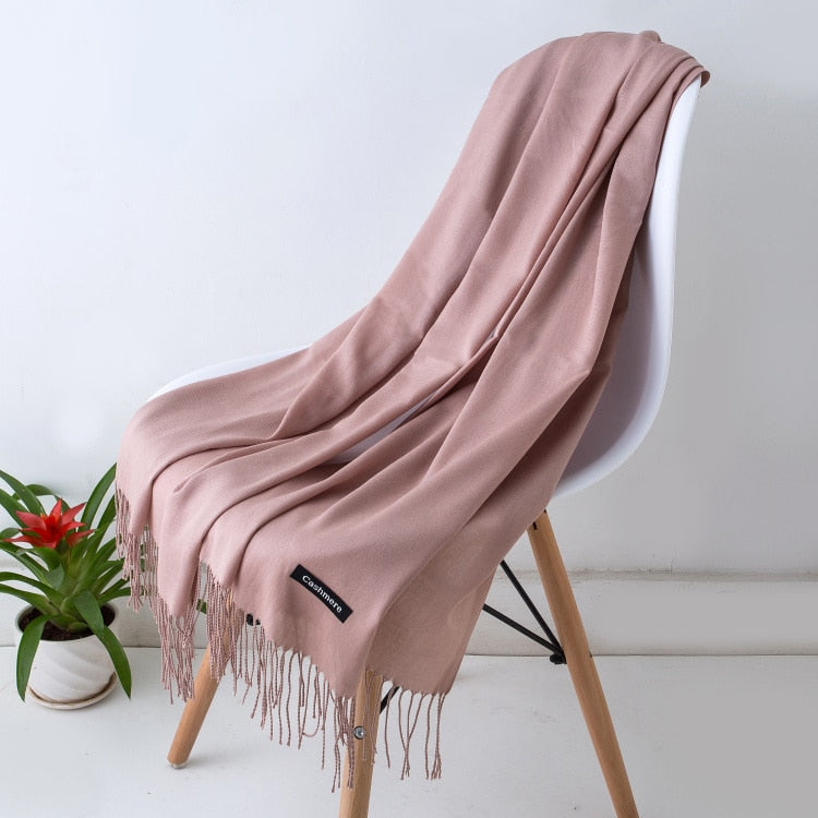 Fashion Women Scarf Thin Shawls and Wraps Lady Solid Female Hijab Stoles Long Cashmere Pashmina Foulard Head Scarves