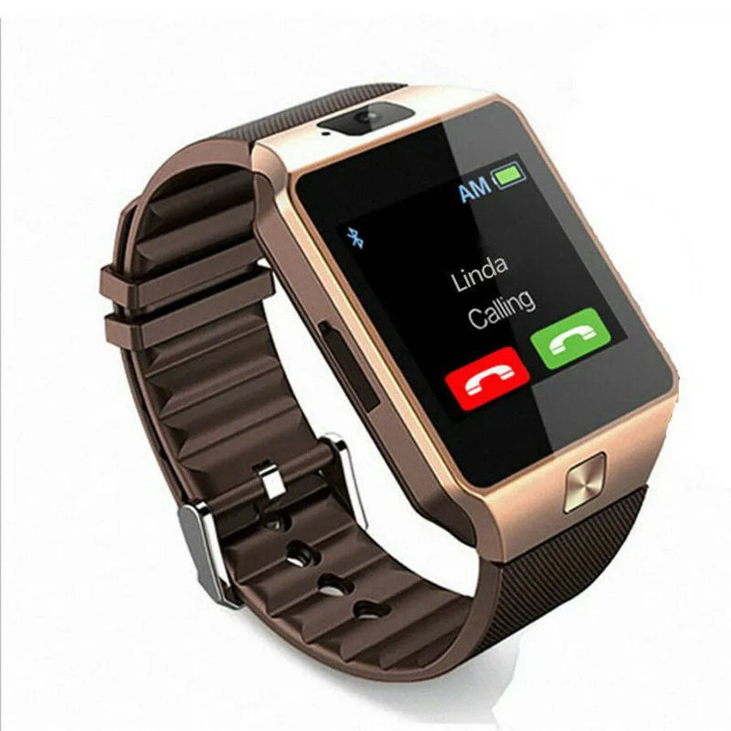 Latest dz09 bluetooth smart watch camera sim slot for htc samsung android phone sales