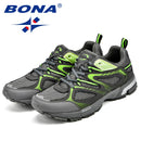 BONA Classics Style Men Running Shoes Cow Split Mesh Men Sport Shoes