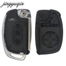 Jingyuqin HY15/HY20/TOY40 Flip Remote Key Shell Fob For Hyundai Solaris ix35 ix45 ELANTRA Santa Fe HB20 Verna Solaris 3 Buttons
