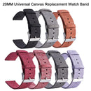20MM Universal Nylon Canvas Replacement Watch Band Wrist Straps Suitable For Samsung Gear Sport R600/R732 Ticwatch 2 Smart Watch