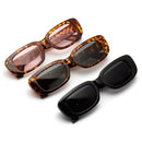 Rectangle Sunglasses Black Leopard Sun Glasses Fashion Trending  Shades