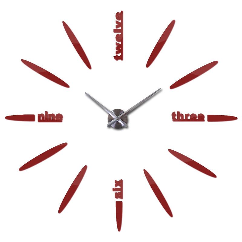 New Wall Clock Clocks Watch Stickers Diy 3d Acrylic Mirror Home Decoration Quartz Balcony/courtyard Needle Modern hot