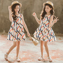 Dresses for Girls Sleeveless Vetement Children Girl Casual Style Children Dress Teenage Girls Clothes 6 8 10 12 13 14 Year