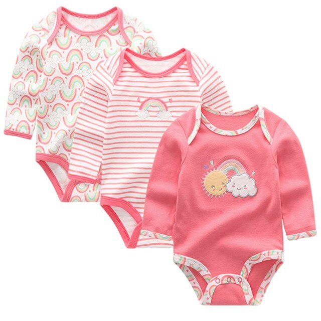 3pcs/lot long Sleeve Original Newborn Baby Bodysuit kids Clothing bebes Baby Boy Girl clothes set body suits