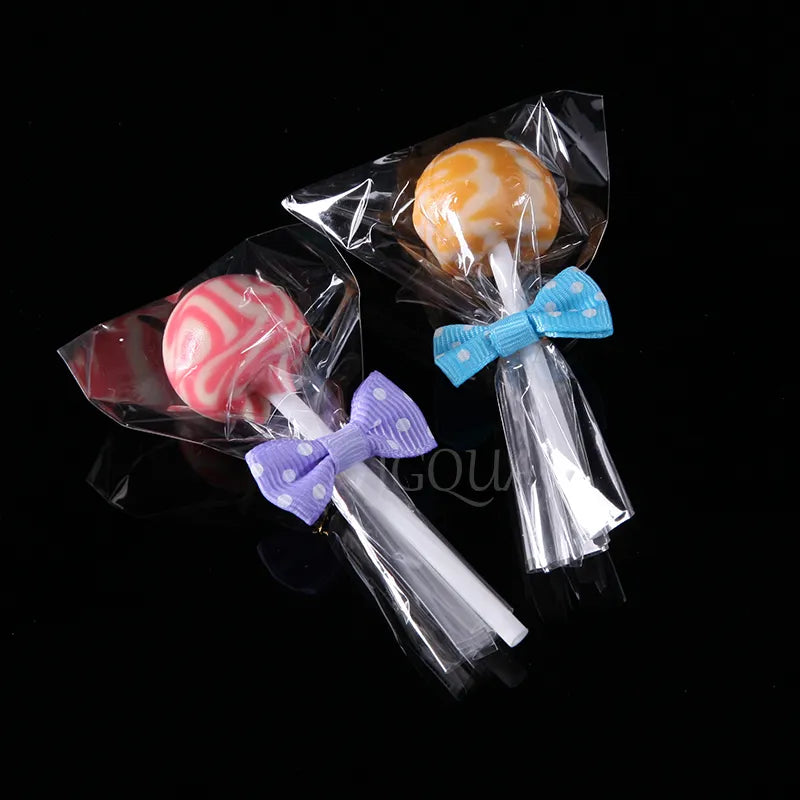 Transparent Flat Open Top Candy Bag OPP Plastic Cellophane Bag Lollipop Packing Cookies Packaging Wedding Party Small Gift Bags