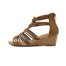New Arrival Women Shoes Comfort Rome Gladiator Casual Beach Sandals Woman Summer Zip Sandalias Large Size 35-42E388